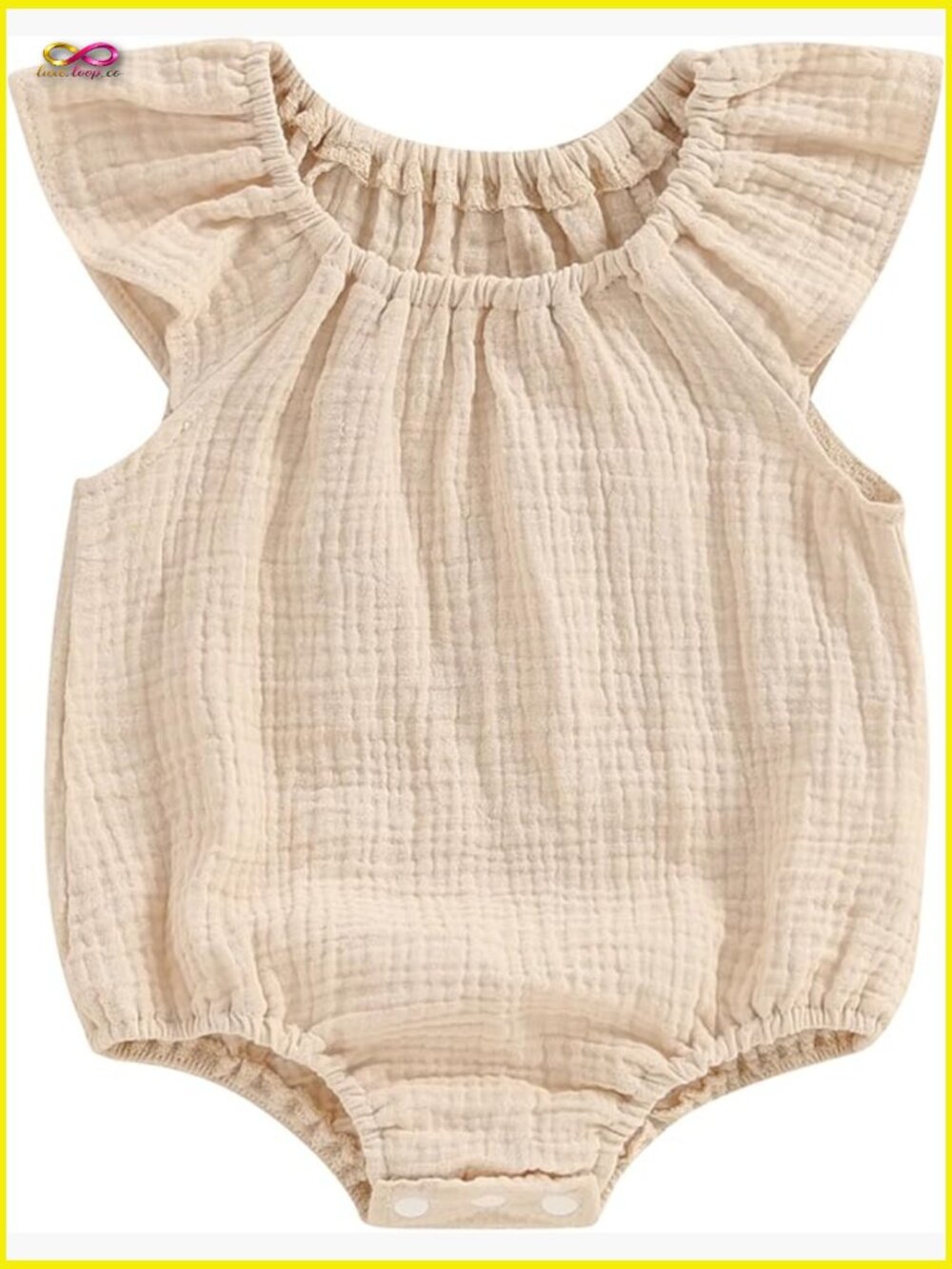 Baby Cotton Linen Romper Ruffle Sleeveless One Piece Unisex Clothes